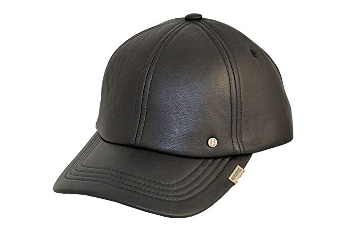 Emstate Lambskin Leather Baseball Cap Made in USA