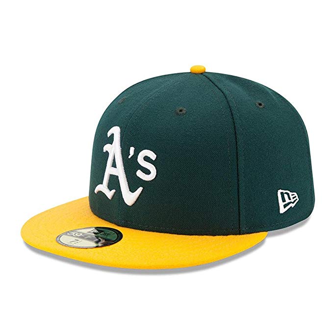 New Era Mens 5950 Fitted Oakland Athletics Home Cap