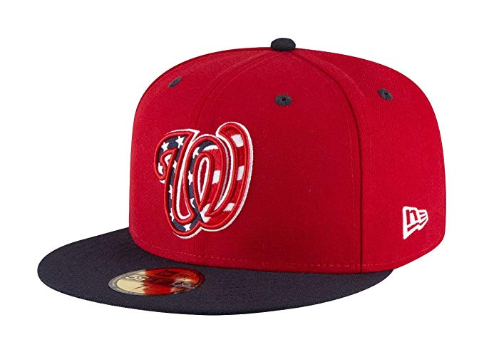 New Era 59Fifty Hat Washington Nationals MLB 2017 Alternate Red/Blue Fitted Cap