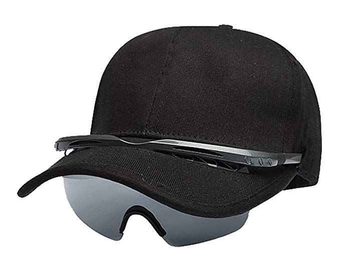 Baseball Cap with Polarized sunglasses Attached