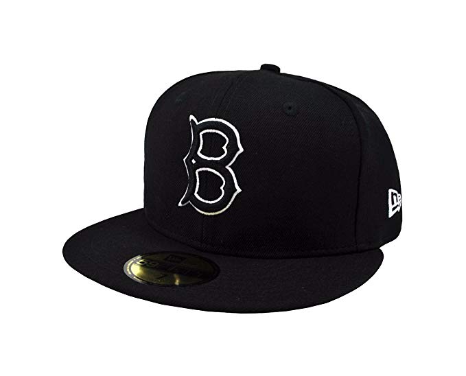 New Era 59Fifty Men's Hat Brooklyn Dodgers Black/White Fitted Headwear Cap