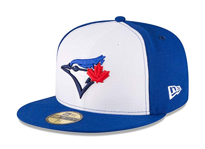 New Era 59Fifty Hat Toronto Blue Jays Current Season Alternate White/Blue Fitted Cap