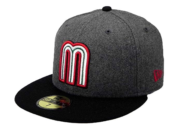 New Era Men's 59fifty World Baseball Classic Mexico Hat Cap 2tone Gray/Black