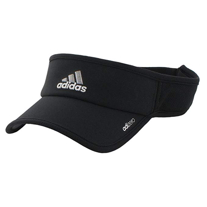 adidas Men's Adizero Visor, Black/White, One Size Fits All