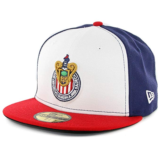 New Era 59Fifty Hat Chivas De Guadalajara Soccer Official Team White/Blue/Red Cap