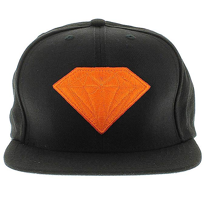 Diamond Supply Co. Men Emblem Jewel Gem Snapback Hat OSFA Black