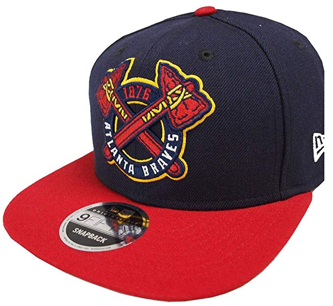 New Era Atlanta Braves Cooperstown Navy Red Classics Snapback Cap 9fifty 950 Limited Special Edition