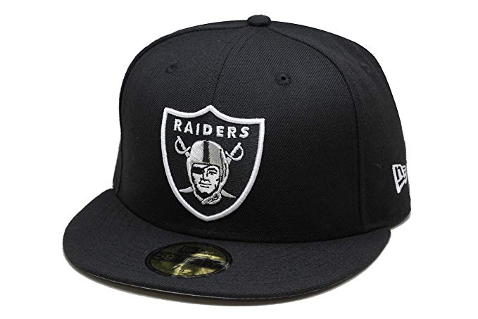 New Era 59fifty Oakland Raiders Fitted Hat Cap Black/Grey Undervisor