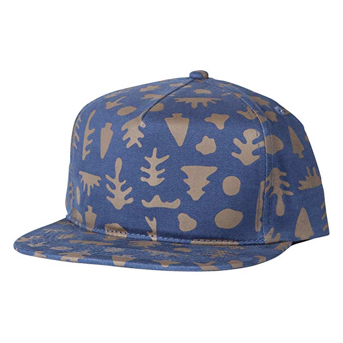 Poler Men's Floppy Print Snapback Mushy Trees Blue Steel