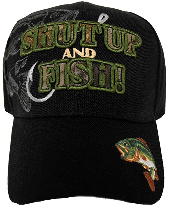 Shut Up and Fish Deluxe Embroidered Cap