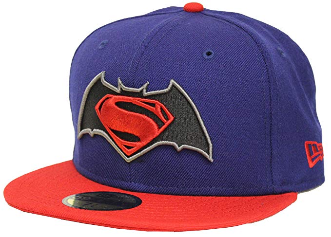 New Era 59Fifty Batman V Superman BVS Logo Blue & Red Fitted Cap