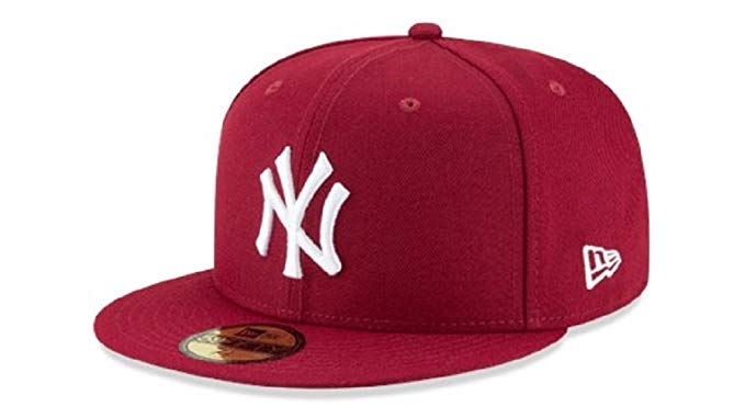 New Era 59Fifty MLB Basic New York Yankees Fitted Burgundy Headwear Cap