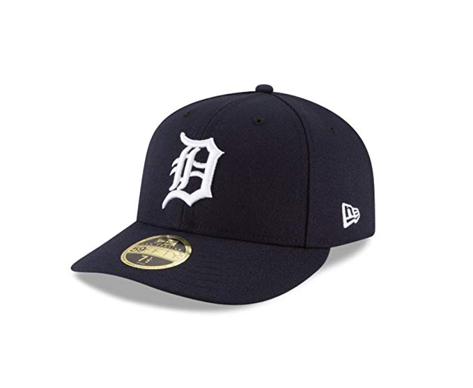 New Era 59Fifty Hat MLB Detroit Tigers Low Profile Crown Home Baseball Fitted Cap