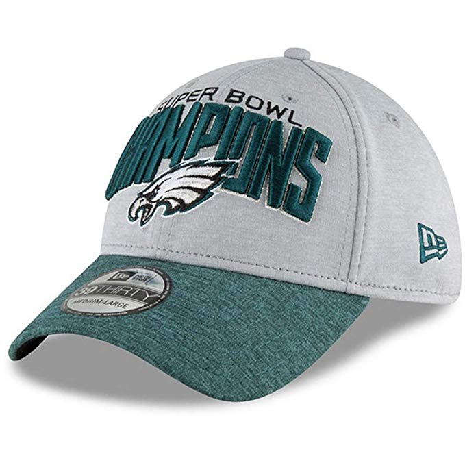 New Era Men's Gray/Midnight Green Philadelphia Eagles Super Bowl LII Champions Two-Tone 39THIRTY Flex Hat