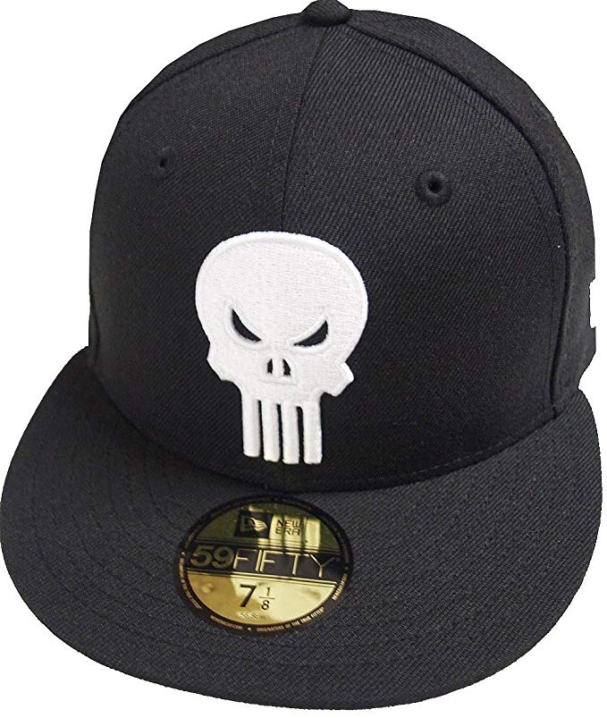 New Era Punisher Black White Marvel Dc Cap 59fifty 5950 Fitted Basecap Kappe Men Special Limited Edition