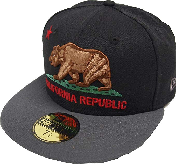 New Era California Edition Cali Republic Black Cap 59fifty Basic Fitted Basecap