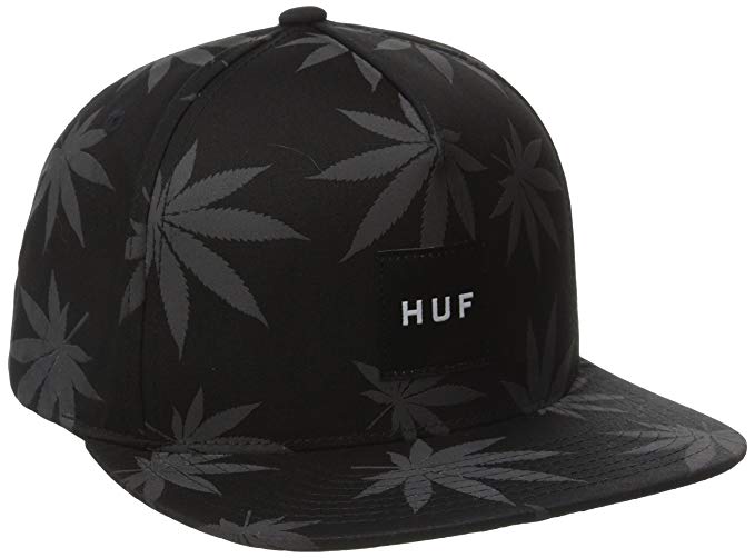 HUF Men's Tonal Reflective Plantlife Snapback Hat