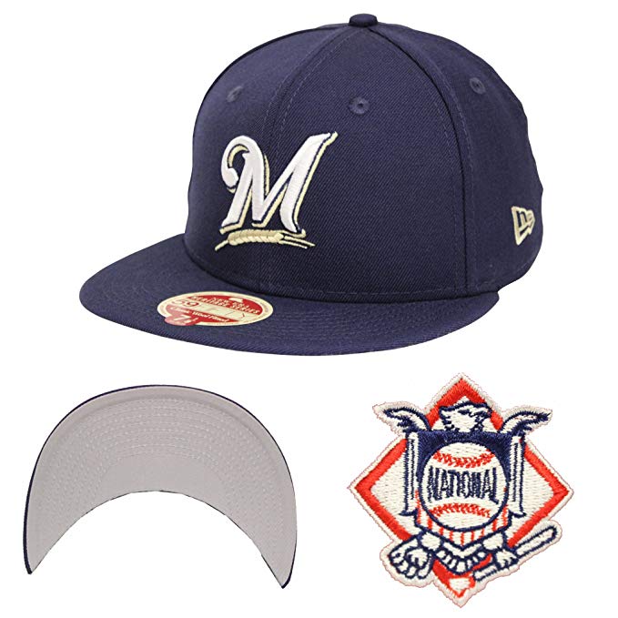 New Era 59Fifty Wool Standard Milwaukee Brewers Navy Fitted Cap