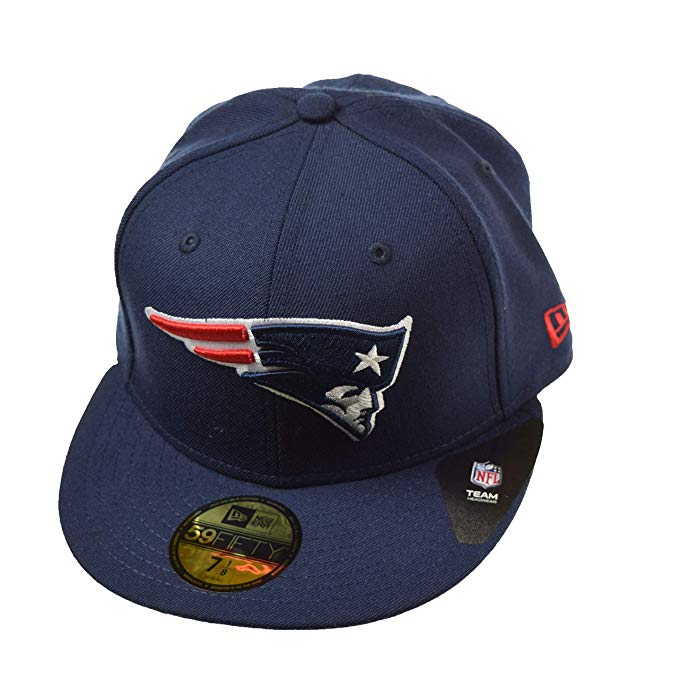 New Era 59Fifty Hat NFL New England Patriots Navy Blue Classic Wool Fitted Cap