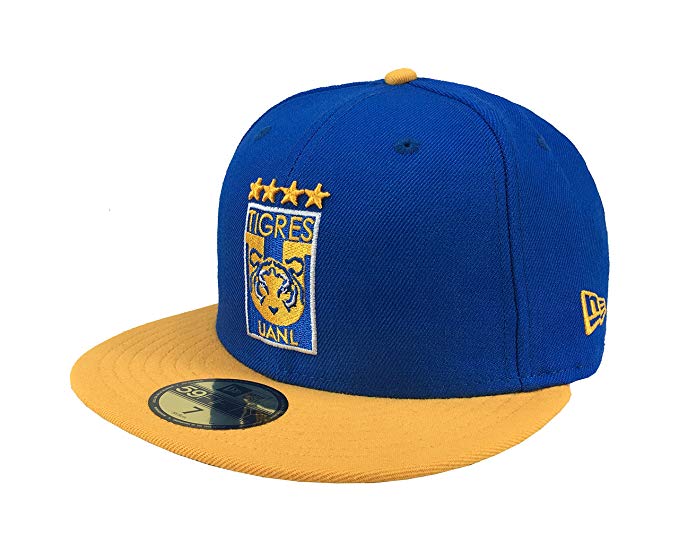 New Era 59Fifty Hat Tigres De Monterrey Soccer Club Mexican League Blue/Gold Cap