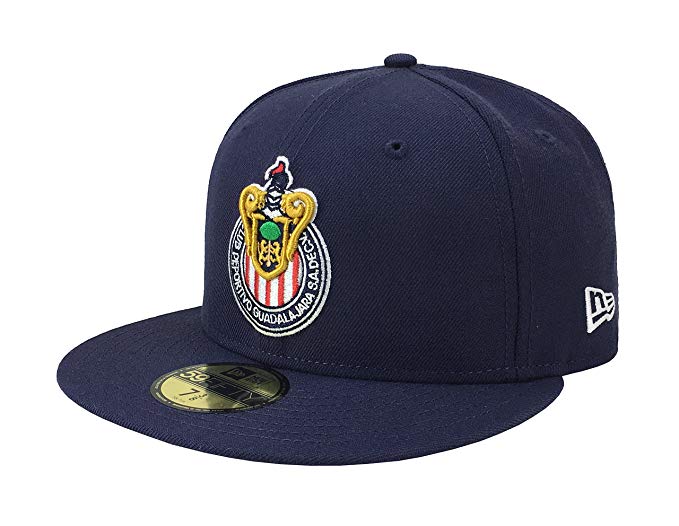 New Era 59Fifty Hat Chivas De Guadalajara Liga MX Soccer Navy Blue Fitted Cap