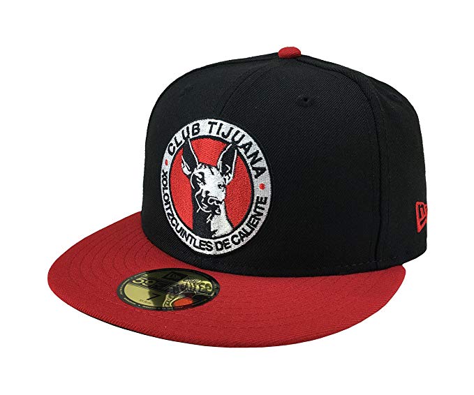 New Era 59Fifty Hat Tijuana Xolos Caliente Soccer Mexican League Black/Red Cap