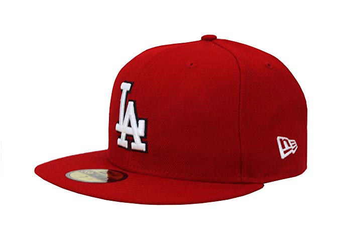 New Era.. 59Fifty Hat Los Angeles Dodgers MLB Baseball Red Fitted ...