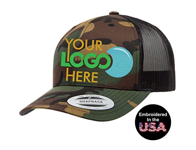 Custom Trucker Hat. Yupoong. Embroidered. Your Own Logo Curved Bill ...