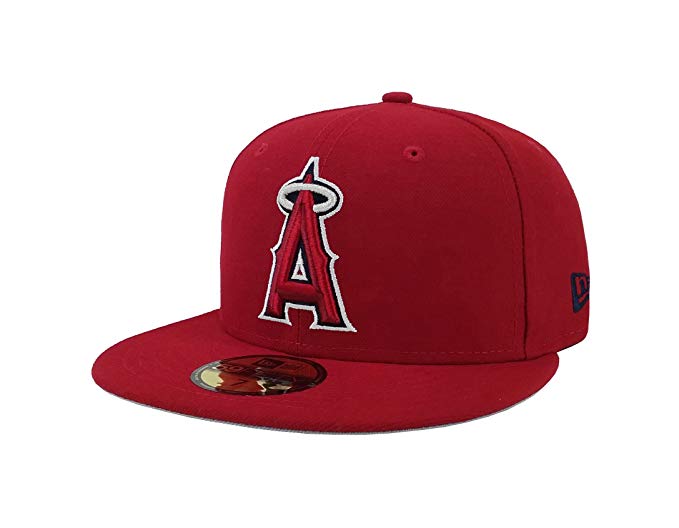 New Era 59Fifty Hat MLB Anaheim Angels 1961 Team Superb Red Fitted Cap ...